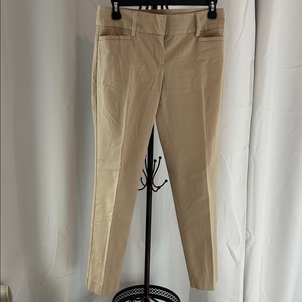 LOFT Beige/Tan Slim Ankle Pants